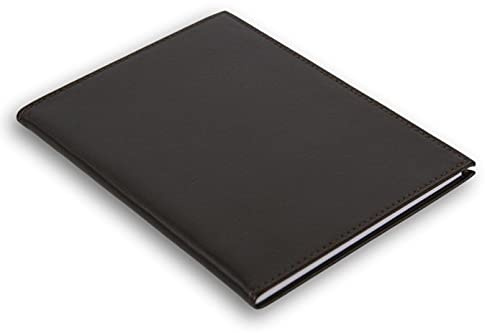 Planners Address & Contacts Book - Faux Brown Leather - 5 x 7 Inches