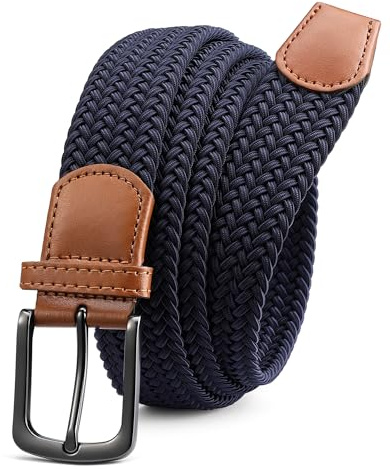 CHAOREN Stretch Belts for Men - Braided Elastic Golf Belt for Men 1 3/8- Gift for Casual Jeans Shorts