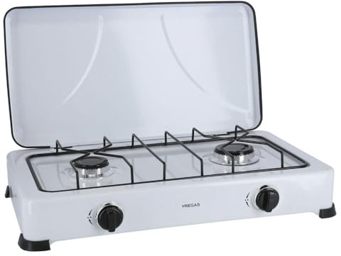 COCINA GAS ESMALTADA BLANCA 2 FUEGOS