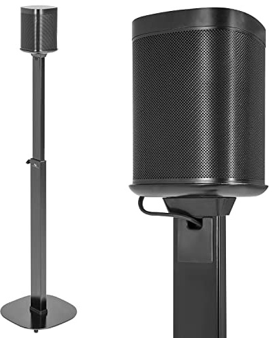 Maclean MC-940 Lautsprecher Bodenständer Kompatibel mit Sonos One und One SL Ständer Standfuß mit Kabelmanagement Halterung bis 10kg (2 Stück)