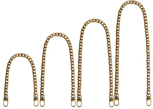 Hossom Cadena para Bolso, 4 Piezas Cadenas de Metal Correas de Hombro, Cadena Bolso de Metal para Mujeres, Reemplazo Correa Hombro para Bolsa Cruzada - 30/60/100/120cm (Marrone)