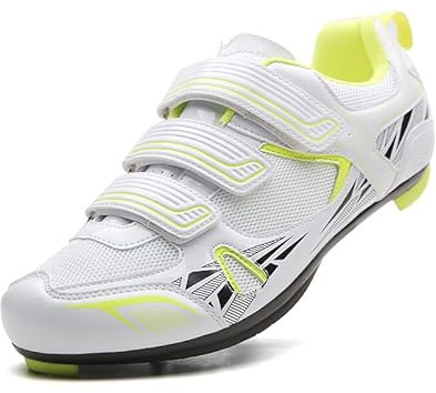 Patavinity Cycling Women Shoes for Bike and Bike+ with Delta-Compatible Bike Cleats（8.White