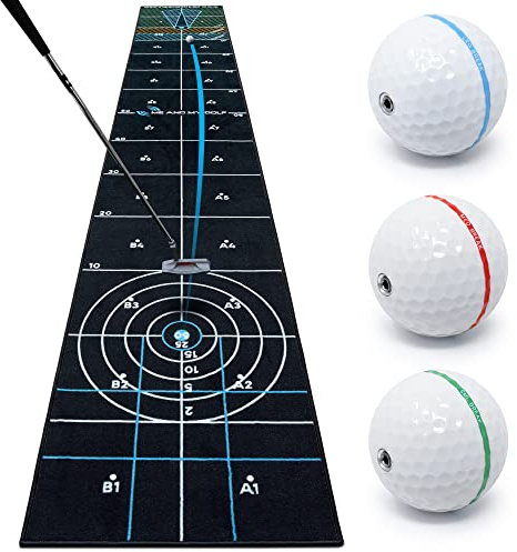 ME AND MY GOLF 6 IN 1 Games Golf Putting Mat (14ft) - Includes Instructional Training Videos
