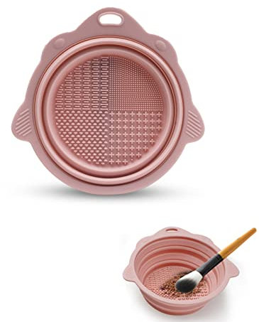 Silikon Make-up Pinsel Reinigungsmatte - Faltbares und Tragbares Waschwerkzeug für Schminkpinsel