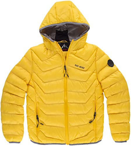 Roc Neige Cazadora RËIF con relleno Repreve®, capucha y Tratamiento Repelente al Agua. Relleno Reciclado. Hombre Amarillo Oscuro S