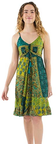 Coline - Petite Robe d'été imprimé Patch Ethnique