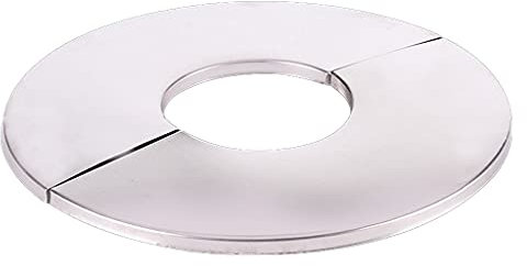 Flangia divisa autoadesiva da parete con rosetta per rubinetto doccia, finitura decorativa in acciaio inox