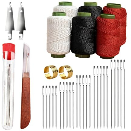 37PCS Sewing Tool Set, Stainless Steel and Plastic Needle and Thread Kit, Multi-Purpose Repair Tools for Home and Travel