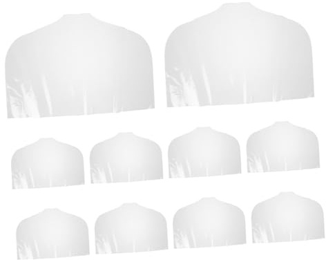 VILLFUL Copri Abiti in Plastica Pvc Trasparente 10 Pezzi per Bambini, Grande Capacità, Multifunzionale e Facile Visibilità, per Negozi di Abbigliamento e Uso Domestico