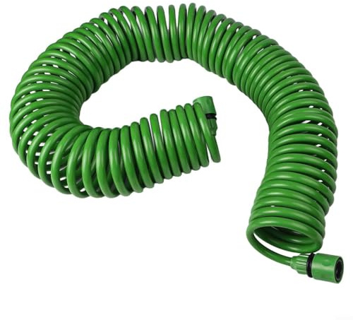Tubo da giardino, 7,5/10/15/20 m, tubo a spirale a molla per innaffiare fiori, lavaggio auto e spruzzatura, tubo flessibile ad alta pressione per giardini domestici (20 m)