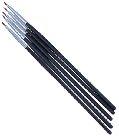 Veemoon Pinceles Delineadores de Ojos 5 Piezas Negro Compacto Portátil Aplicador de Labios y Sombra, Pincel Cosmético Fino para Maquillaje Profesional y Uso Diario Estilo Varios estilos