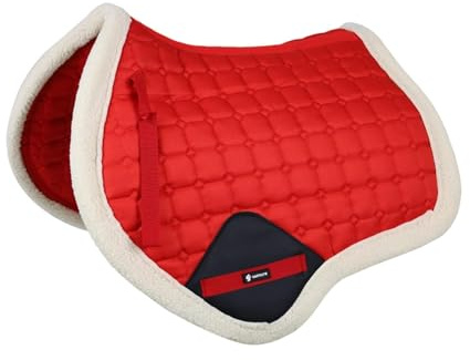 Baoblaze Almohadilla para Montar Caballos Absorbente de Sudor Cojín Ecuestre Antideslizante Transpirable Resistencia a Impactos Hecha de Lona Adecuada, Rojo