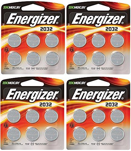 Energizer CR2032 3 Volt Lithium-Knopfzelle Akku, 4Units of 2032 6-Count