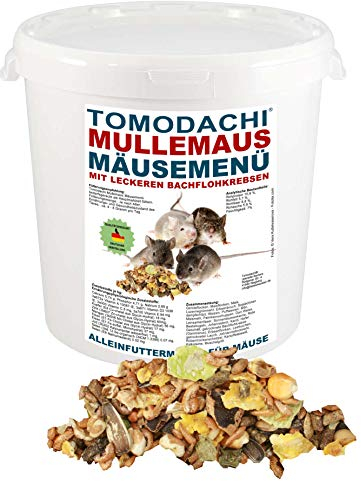 Mäusefutter mit Bachflohkrebsen Gammarus Müsli Maus artgerechte Hauptmahlzeit Mäuse wenig Pellets viel Gemüse Körner tierisches Eiweiß 2kg