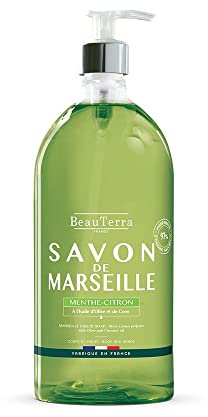 Savon liquide Beauterra Marseille Menthe Universel Citron Mains 1 L