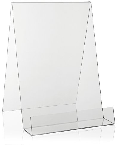 VITAdisplays Leggio per libri come supporto e espositore inclinato, in formato DIN A4, in originale PLEXIGLAS, trasparente