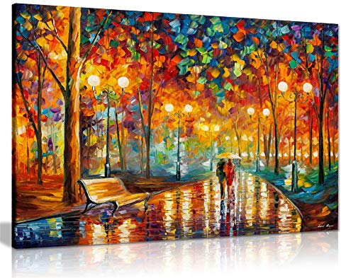 Leonid Afremov Ölgemälde auf Leinwand, abstrakt, für Wohnzimmer, Heimdekoration, Rains Rustle Ii, 76x51 cm (30x20in)