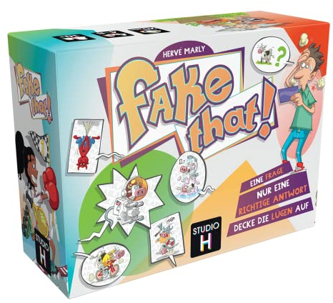 Studio H, Fake That!, Partyspiel, Kartenspiel, 4-8 Spieler, Ab 10+ Jahren, 20 Minuten, Deutsch