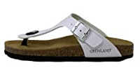 Grunland CC4015 Sara Ciabatta Sandalo in Sughero Naturale Donna (bianco, numeric_38)