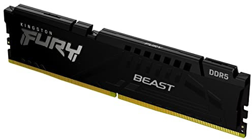 Kingston FURY Beast Black DDR5 64GB (4x16GB) 5600MT/s CL40 DIMM Desktop Gaming Memory Kit of 4 Intel XMP - KF556C40BBK4-64