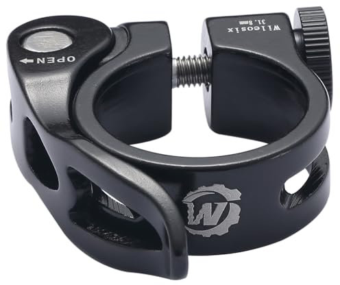 Quick Release Bike Seat Clamp Bicycle Seatpost Collar Diameter 31.8mm,Premium Lightweight Aluminum Seat Post Clamp