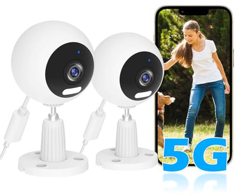3MP 5G Überwachungskamera Aussen/Innen, Kamera Überwachung Aussen, WLAN Camera Indoor/Outdoor, Babyphone mit App, Hundekamera, IP66 Wasserdicht, 2-Wege-Audio, Auto-Zoom, SD &Cloud-Speicher