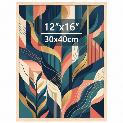 Ditwis Cornice 30x40, Cornice Color Naturale per Poster, Foto, Opere d'Arte e Immagini 40x30 cm, Porta Poster da Parete per Casa, Ufficio e Gallerie