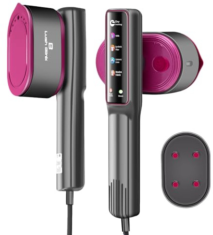 Lush Blink Clothes Steamer – 1200W Handheld Garment Steamer for Clothes, 4 Fabric Modes, Dry & Steam Ironing, 110ml Water Tank, Fast 10s Heat-up, 20g/min Steam Rate-Grey