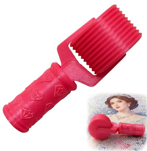 Diamond Art Roller Tool, Diamond Art Painting Accessories, 3D DIY Craft Tools for Rhinestone Embroidery, Craft Press Rollers for Easy-Grip Hand Smooth Pressing (Pink)