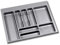 Emuca - Besteckorganisator, Schubladenorganisator für die Küche, Besteckkasten, 8 Fächer, Modul 70 cm, Kunststoff, Grau