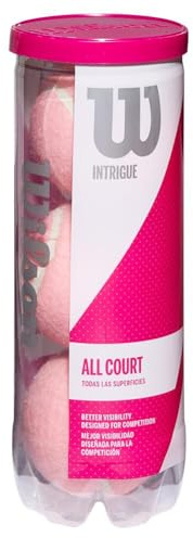 Wilson Intrigue All Court Pink Tennis Balls - 3 Ball Can (2 Cans)