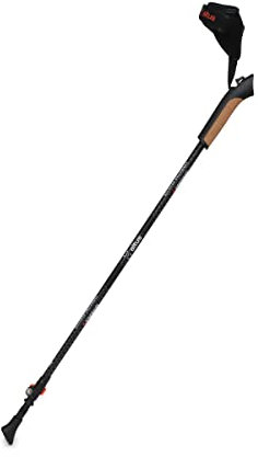 Fresno H30 | Par Bastones Nordic Walking | Bastones de Senderismo | Dos tramos telescopicos | Aluminio | Protector de Goma | Cinta de Ajuste en muñeca | Adulto | Unisex | para Hombre y Mujer