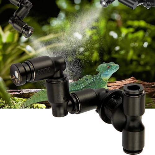 Guolich Spruzzatore per Nebbia Rettile Accessorio per Terrario Bocchetta di Raffreddamento Regolabile per Animali Domestici Umidificazione Anti-Essiccazione per Foresta Pluviale/Rettili/Camaleonte