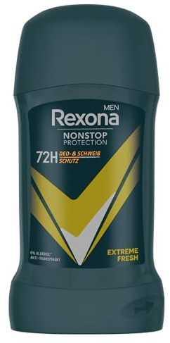 Rexona Deodorante Men Nonstop Protection Extreme Fresh Deodorante con 72 ore di protezione contro sudore e odore corporeo 50 ml