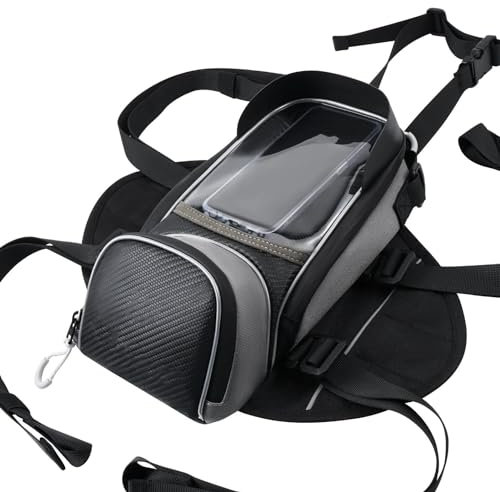 DIAYES Motorbike Rear Rocker Bag Für Harley-Davidson Fat Boy 114 2017–2022 Motorrad-Tankrucksack Wasserabweisend Magnetisch Motorrad-Aufbewahrungstank Satteltasche Motorcycle Side Bag (Color : Gray)