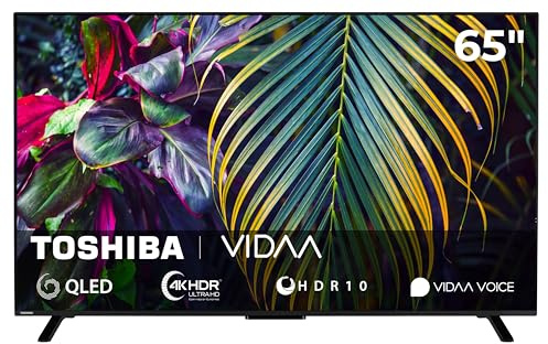 Toshiba QLED Fernseher 65 Zoll Smart TV VIDAA 4K UHD Fernseher HDR Smart TV mit integriertem Triple-Tuner, QLED TV 65QV2363DA (2026)