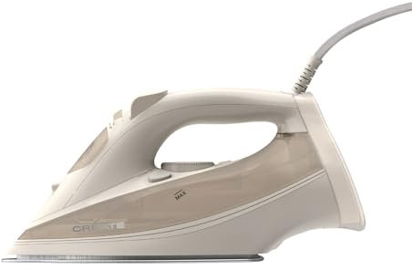 CREATE/IRON FLAT 3000 / Plancha de vapor blanco roto/Sistema de encendido rápido, cable de 2m, sistema de seguirdad, deposito de 380 ml, antihaderente y dislizante, 3000W