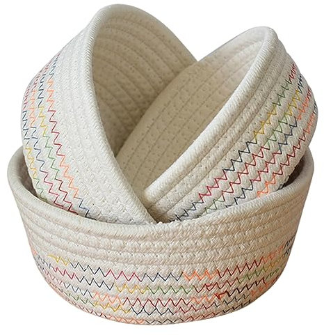 TOGEVAL 3st Aufbewahrungskiste Weidenkorb Snackkorb Großer Wäschekorb Geflochtene Körbe Aus Korbgeflecht Große Wäschekorb Babykorb Baumwollseil