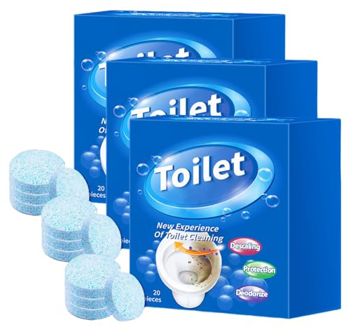 Toilet Cleaner Tablets, 2025 New Deep Cleaning Toilet Tablets, Powerful Rim & Bowl Cleaning, Touch Free Fizzy Foam Toilet Cleaner, Remove Dirt and Bad Odour for Family (3)