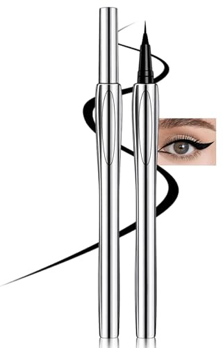 Erinde Flüssiger Black Eyeliner, Matte Schwarz, Langanhaltend & Hochpigmentiert, Wasserfest & Wischfest, Bis zu 16 Stunden Halt, Ultrafeine Spitze, Schnelltrocknender Eyeliner-Stift