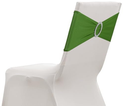 sourcing map Paquete de 20 bandas elásticas para silla, banda elástica para silla con hebilla deslizante, lazos elásticos universales para bodas, fiestas, ceremonias, eventos, decoración de eventos