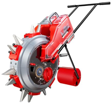 WSNCXFW Hand-Push Garden Seeder, Seed Sower & Fertilizer Applicator,Manual Corn Row Planter,Portable Lawn & Garden Spreaders,Roller Seeding Walk-Behind Row Crop Machine Precision Planter,5 Mouths