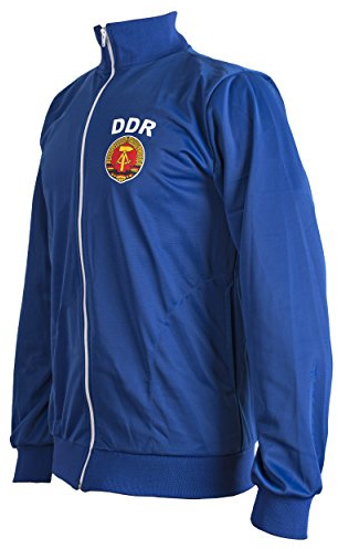 JL Sport De Deutsche Demokratische Republik Alemania Oriental Rda 1970 Fútbol Retro De La Chaqueta Del Chándal De Cremallera Hombre - XL
