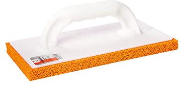 Reibebrett aus Kunststoff 14x28cm - Schwammscheibe zum Egalisieren und Glätten von Putzen - Schwammbrett - (20mm / grob)