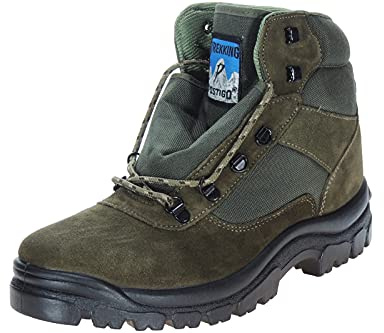POSTIGO: Botas de Trekking para Montaña, Senderismo, Acampadas y Trabajo. Kaki Talla 41