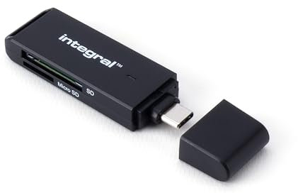 Integral Adattatore per lettore di schede di memoria Micro SD e SD USB C 3.0 a doppio slot – trasferimento file super veloce e compatibile con interfaccia UHS-I ad alta velocità: SDHC, SDXC, microSDHC