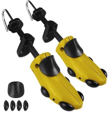 FONHERILI Shoe Stretcher Men Wide Feet Widener Expander Adjustable Length Men Shoe Tree Holder Shaper Support (for Men's Shoes Size US 9-13.5, Yellow)