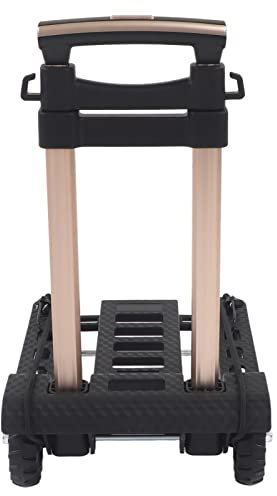 Diable à Main, Chariot à Bagages Pliable à 4 Roues en Caoutchouc, capacité de Charge de 88 Lb pour la Manutention de Marchandises