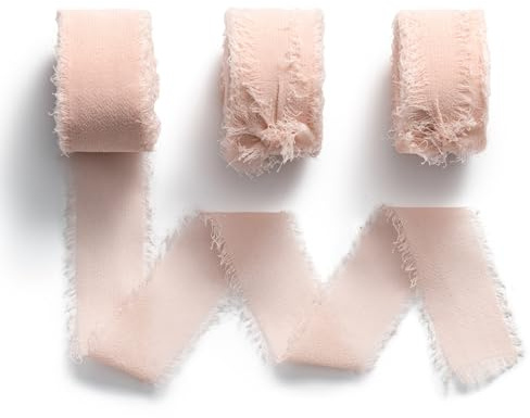 MORSUNBELA Cinta rosa de 25 mm de ancho, cinta de regalo de gasa de 19 metros, cinta decorativa fina de gasa para envolver regalos, cumpleaños, decoración de bodas