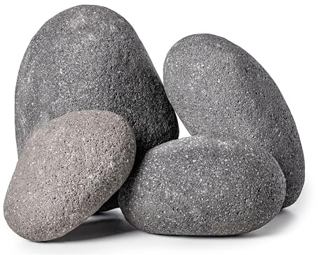 ARKA mySCAPE-LAVA PEBBLES - Vattenstenar för sötvattensakvarier - ca 200-300 mm - Innehåll: 10 kg | stora lavastenar, svart, vattenneutrala, porösa, frostbeständiga, för sängar, växter, akvarium, terrarium